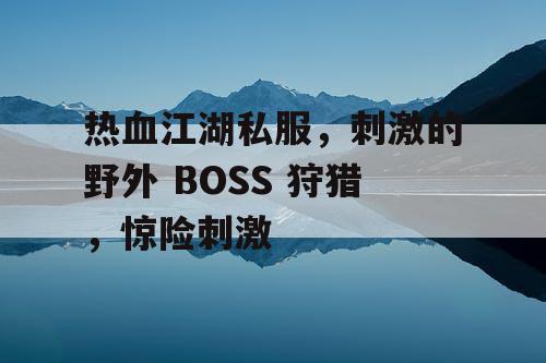 热血江湖私服，刺激的野外 BOSS 狩猎，惊险刺激
