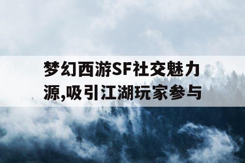 梦幻西游SF社交魅力源,吸引江湖玩家参与