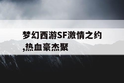 梦幻西游SF激情之约,热血豪杰聚