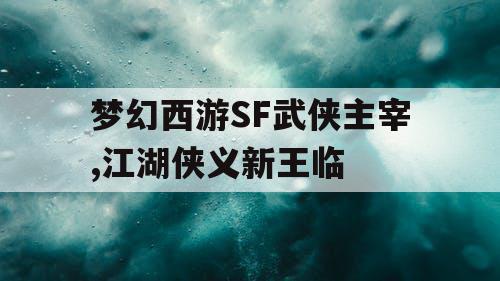 梦幻西游SF武侠主宰,江湖侠义新王临 梦幻西游SF武侠主宰,江湖侠义新王临