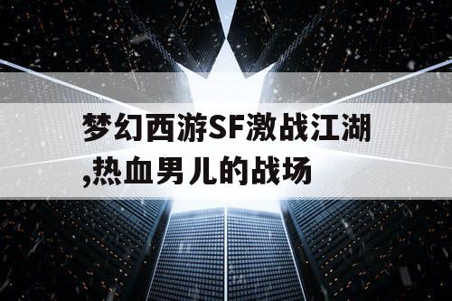 梦幻西游SF激战江湖,热血男儿的战场 梦幻西游SF激战江湖,热血男儿的战场