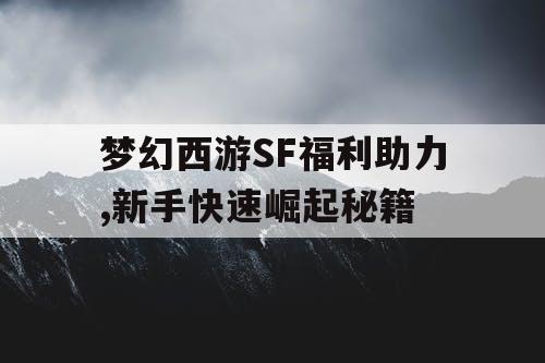 梦幻西游SF福利助力,新手快速崛起秘籍