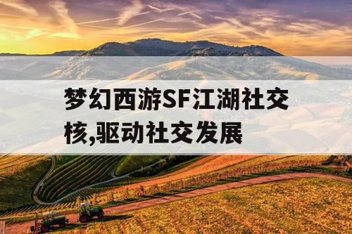 梦幻西游SF江湖社交核,驱动社交发展