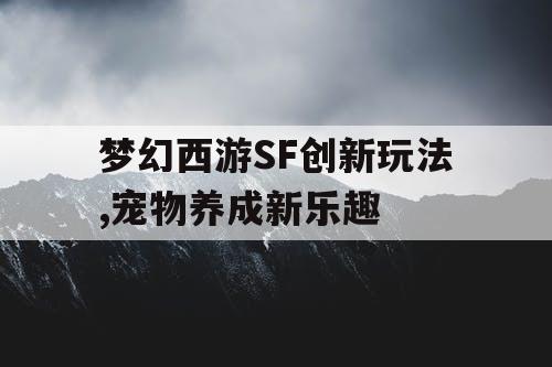 梦幻西游SF创新玩法,宠物养成新乐趣 梦幻西游SF创新玩法,宠物养成新乐趣