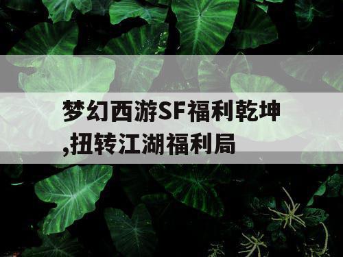 梦幻西游SF福利乾坤,扭转江湖福利局