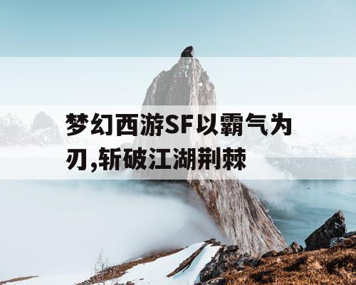 梦幻西游SF以霸气为刃,斩破江湖荆棘