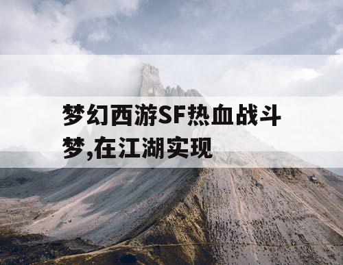 梦幻西游SF热血战斗梦,在江湖实现
