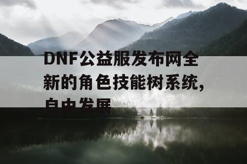 DNF公益服发布网全新的角色技能树系统,自由发展