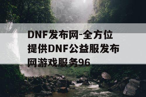 DNF发布网-全方位提供DNF公益服发布网游戏服务96