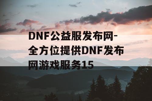 DNF公益服发布网-全方位提供DNF发布网游戏服务15