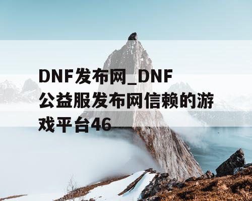 DNF发布网_DNF公益服发布网信赖的游戏平台46