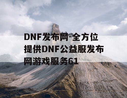 DNF发布网-全方位提供DNF公益服发布网游戏服务61