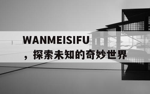 WANMEISIFU，探索未知的奇妙世界