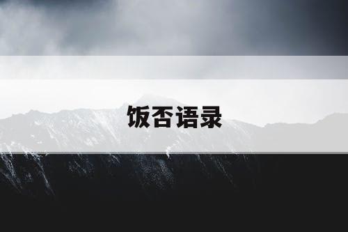 饭否语录