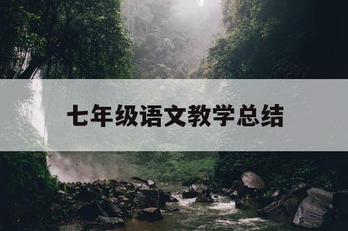 七年级语文教学总结