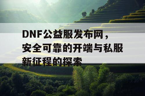 DNF公益服发布网，安全可靠的开端与私服新征程的探索