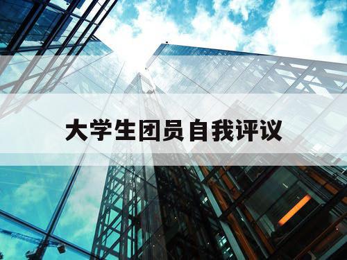 大学生团员自我评议