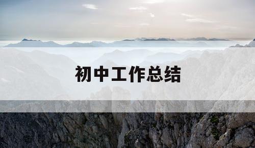 初中工作总结