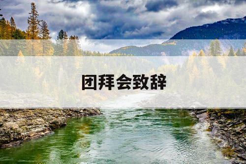 团拜会致辞
