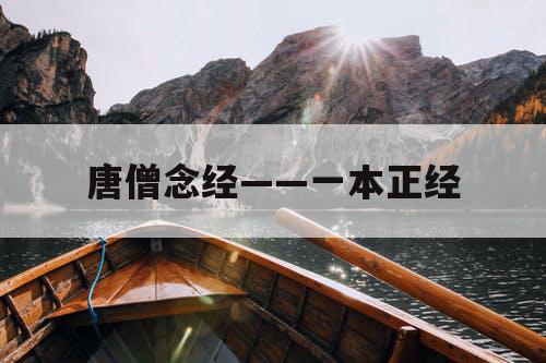 唐僧念经——一本正经