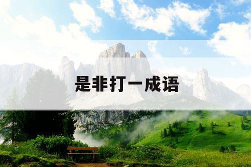 是非打一成语