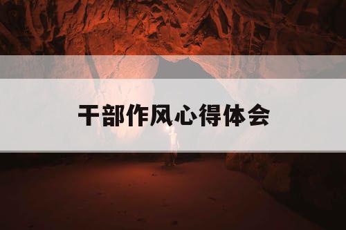 干部作风心得体会