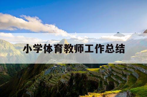 小学体育教师工作总结
