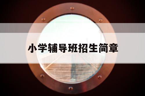 小学辅导班招生简章