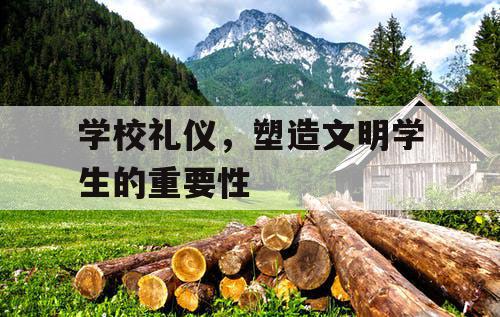 学校礼仪，塑造文明学生的重要性