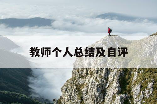 教师个人总结及自评