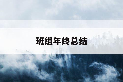 班组年终总结