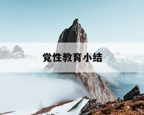 党性教育小结