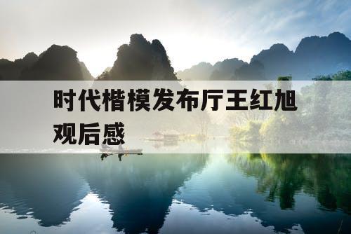 时代楷模发布厅王红旭观后感 时代楷模发布厅王红旭观后感