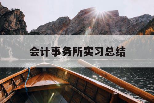 会计事务所实习总结