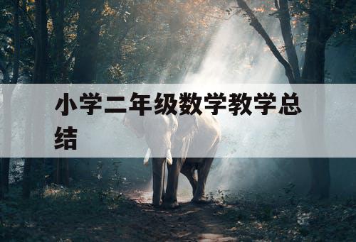 小学二年级数学教学总结