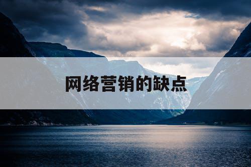 网络营销的缺点
