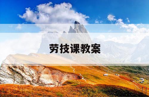 劳技课教案
