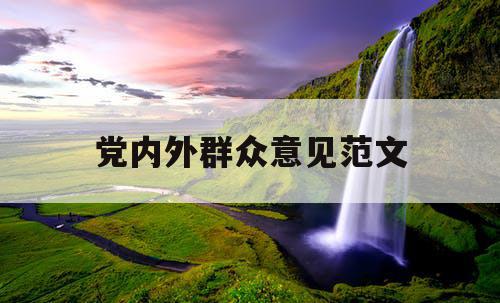 党内外群众意见范文