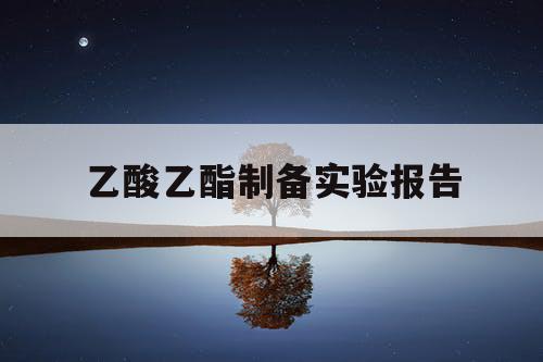 乙酸乙酯制备实验报告