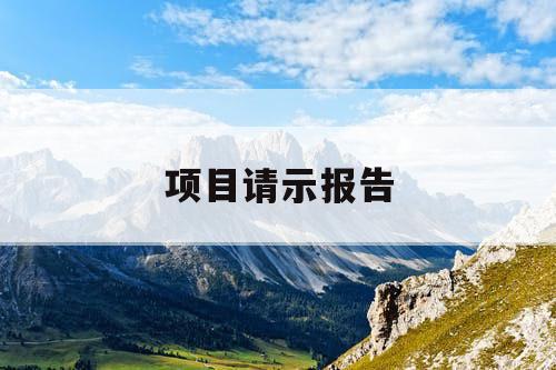 项目请示报告