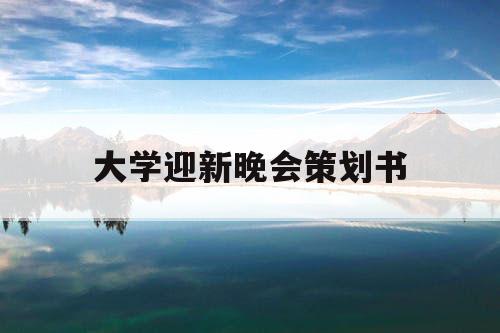 大学迎新晚会策划书