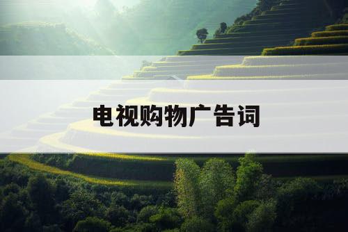 电视购物广告词