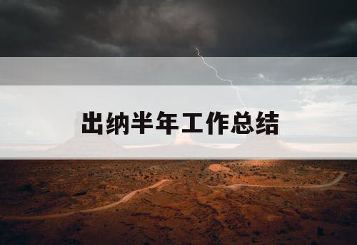 出纳半年工作总结
