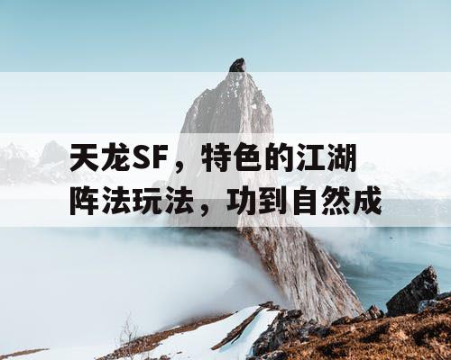 天龙SF，特色的江湖阵法玩法，功到自然成