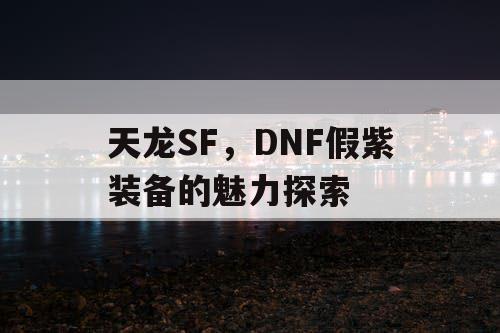 天龙SF，DNF假紫装备的魅力探索