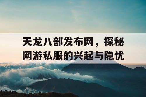 天龙八部发布网，探秘网游私服的兴起与隐忧