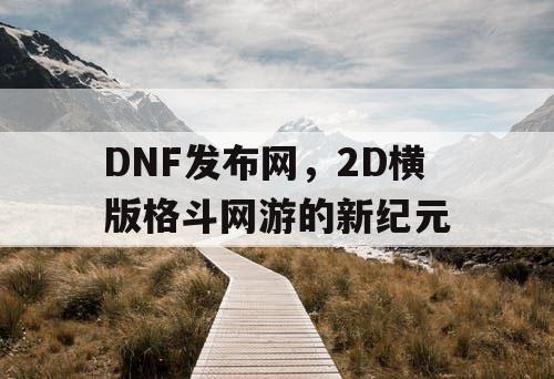 DNF发布网，2D横版格斗网游的新纪元