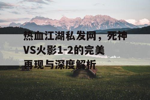 热血江湖私发网，死神VS火影1-2的完美再现与深度解析