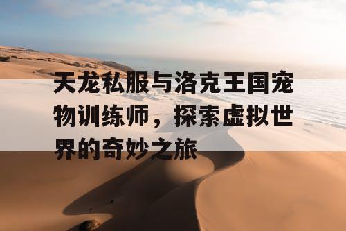 天龙私服与洛克王国宠物训练师,探索虚拟世界的奇妙之旅 天龙私服与洛克王国宠物训练师,探索虚拟世界的奇妙之旅