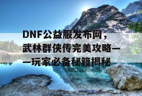 DNF公益服发布网，武林群侠传完美攻略——玩家必备秘籍揭秘